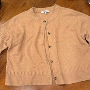 Madewell Camel Button-Up Cardigan